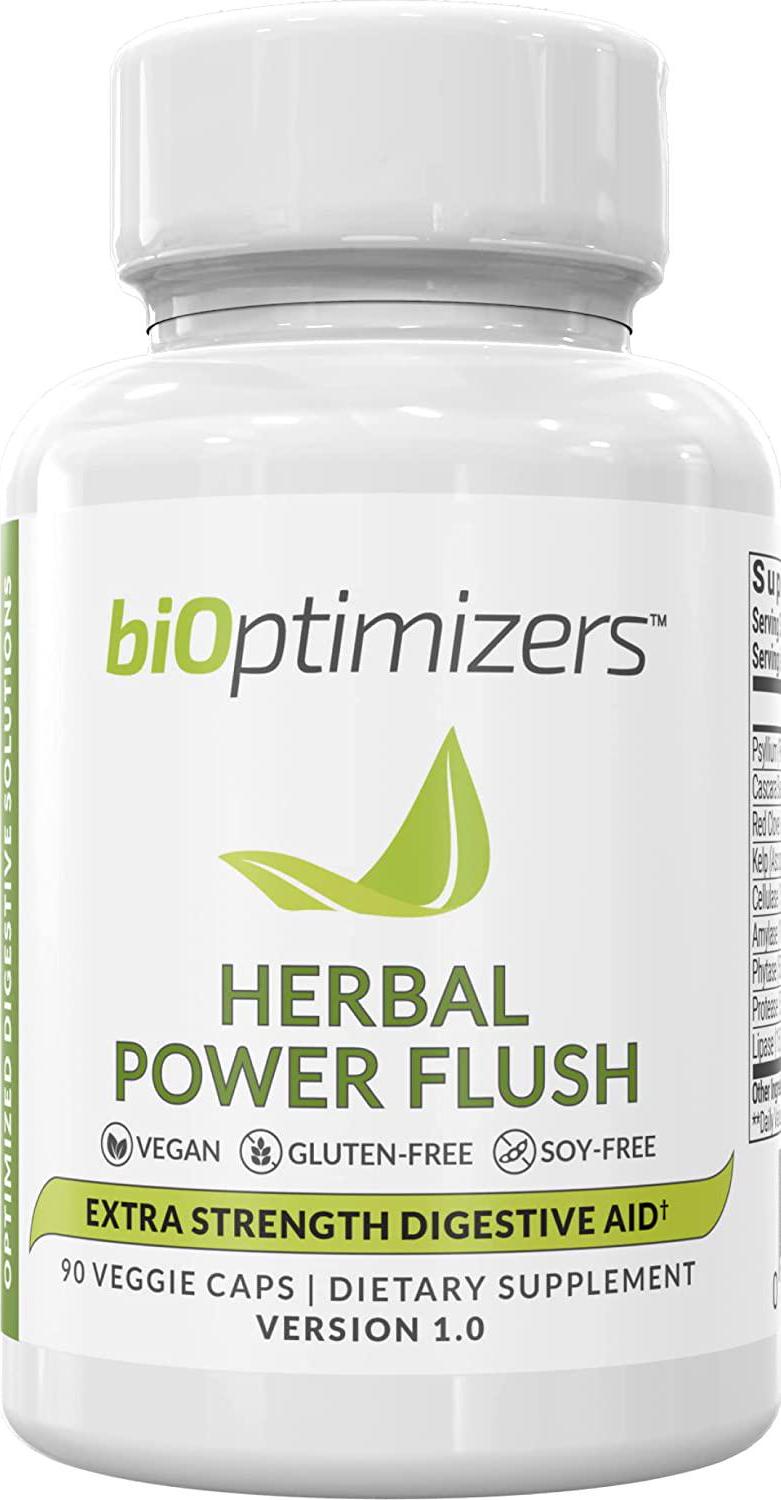 Herbal Power Flush - Extra Strength Digestive Cleanse - Eliminate Toxins - Improve Digestion - 90 Capsules