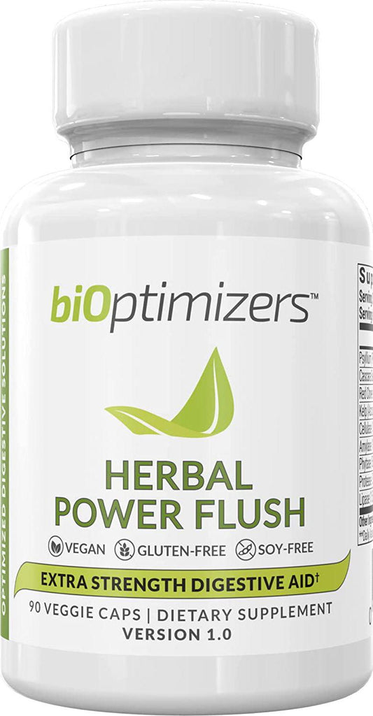 Herbal Power Flush - Extra Strength Digestive Cleanse - Eliminate Toxins - Improve Digestion - 90 Capsules