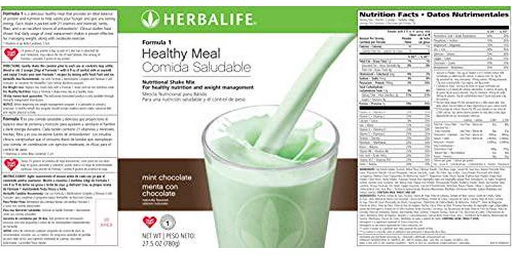 Herbalife Formula1 Healthy Meal Nutritional Shake Mix Mint Chocolate Chip, 780g/27.5Oz