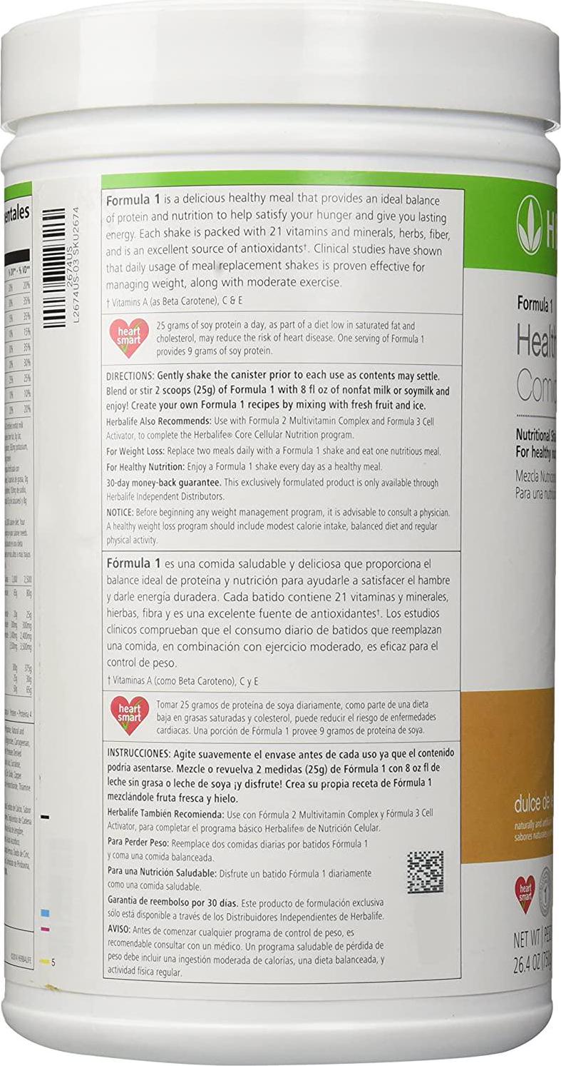 Herbalife Formula 1 Nutritional Shake Mix - (Dulche Leche), 26.4 oz (750g)