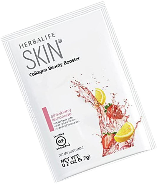Herbalife Skin Strawberry Lemonade 30 Packets (5.7G) Skin Collagen Beauty Booster: No Artificial Flavor, No Artificial Sweeteners, Gluten-Free
