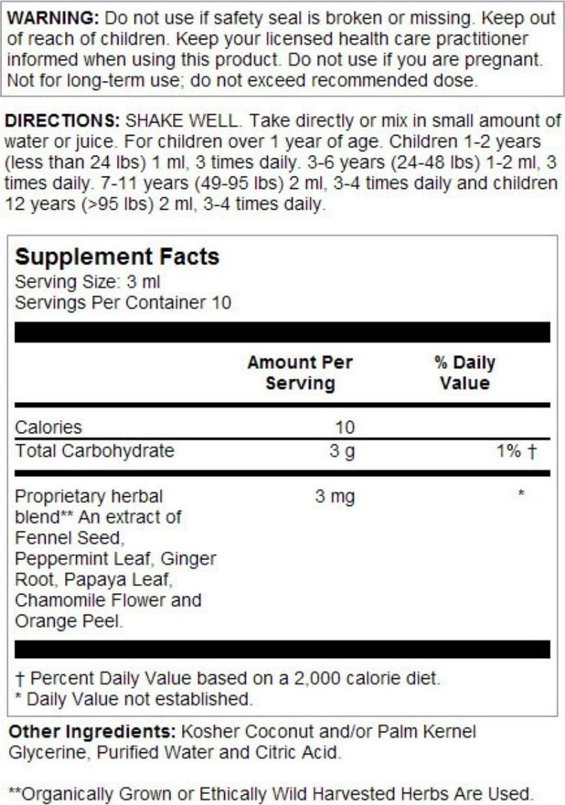 Herbs for Kids Minty Ginger, Liquid, Unflavored (Btl-Glass) | 1oz
