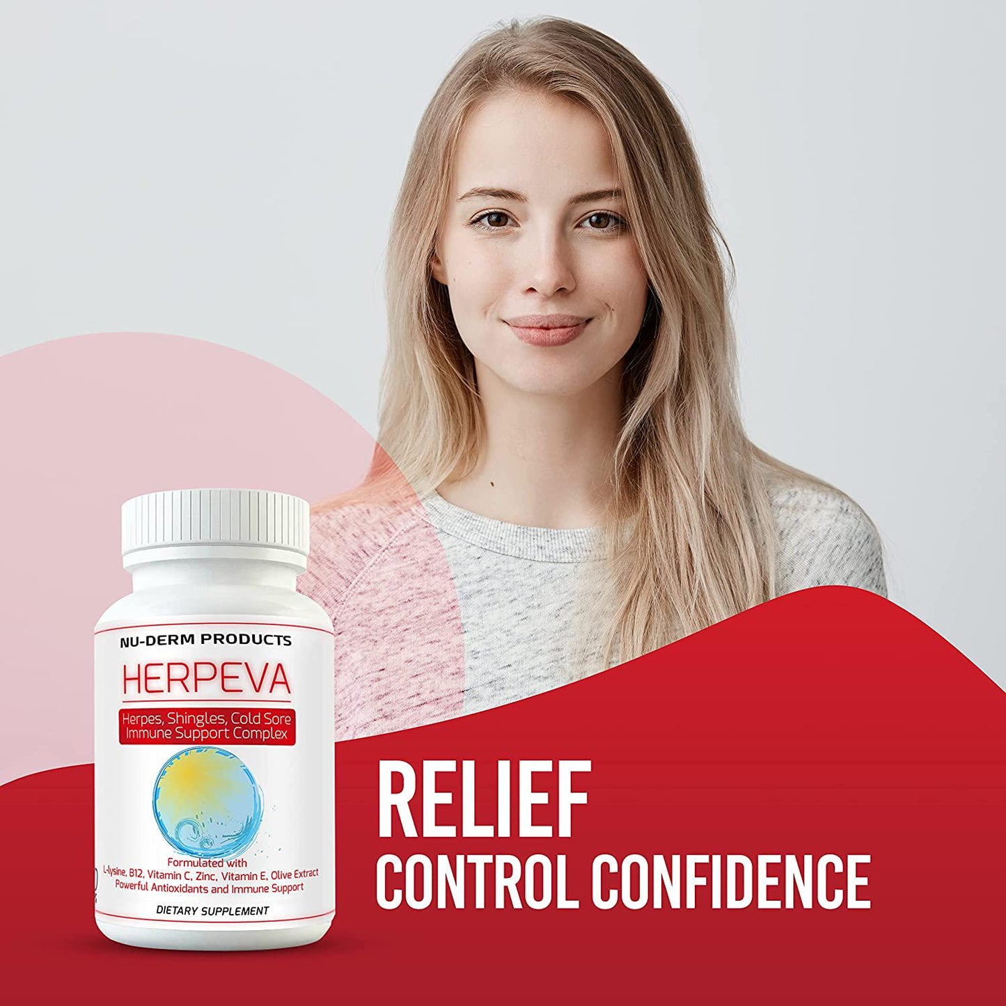 Herp Plus Cold Sore Shingles Vitamins Herpes Supplements Medicine Clinical Strength L-lysine Olive Leaf, Pancreatin, B12 Vitamin C, B-Complex, Prunella Vulgaris, Vitamin E, Echinacea 180 CAPS