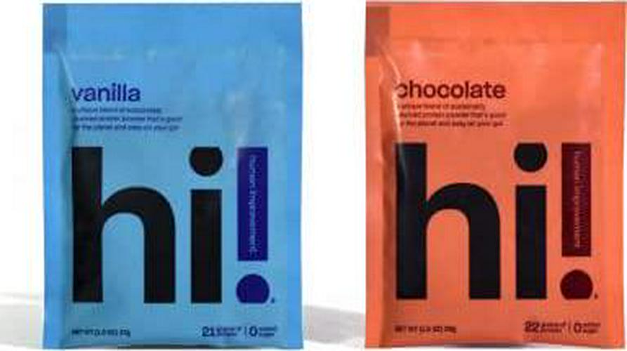 Hi! Human Improvement Whole Food Based Plant and Cricket Protein Powder Blend, Variety Pack, 1.4 Ounce, 2 Packets (1 Each Vanilla and Chocolate)