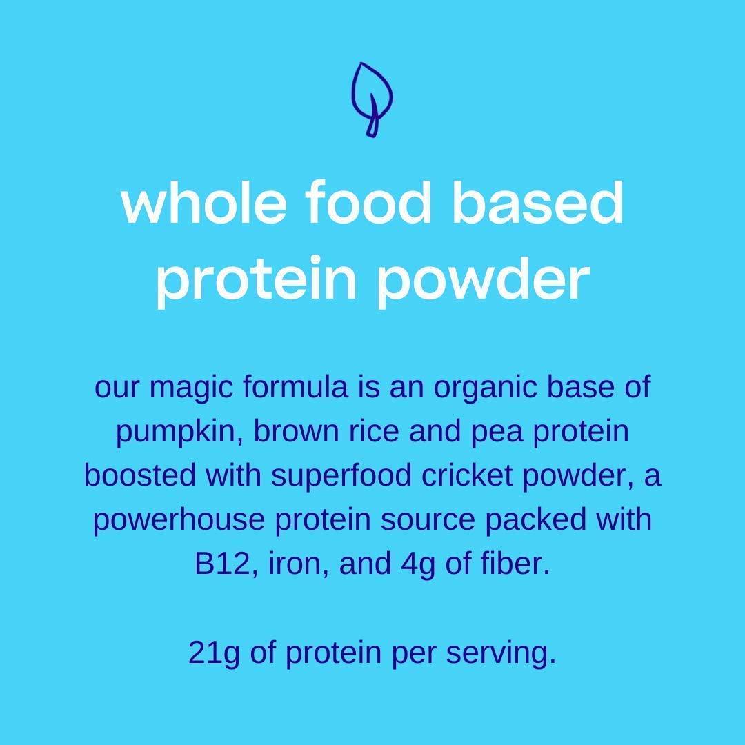 Hi! Human Improvement Whole Food Based Plant and Cricket Protein Powder Blend, Variety Pack, 1.4 Ounce, 2 Packets (1 Each Vanilla and Chocolate)