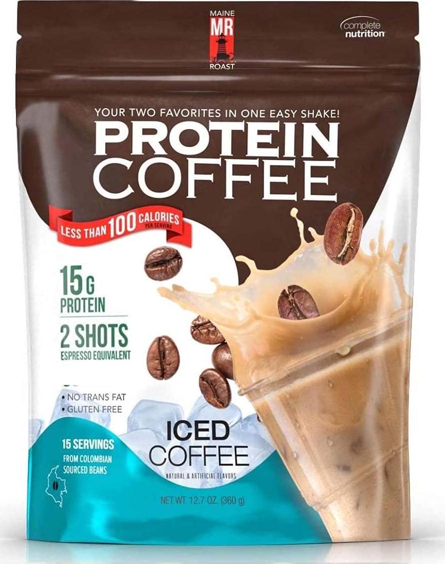 High Protein Coffee, Maine Roast Iced Coffee, 15g of Protein, 2g Carbs, Zero Sugar, 2 Shots of Espresso, Keto Friendly, All Natural (15 Servings, Iced Coffee)