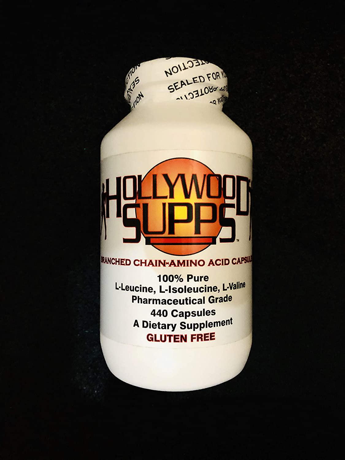 Hollywood Supps BCAA Capsules 100% Pure 3200mg Made in The USA