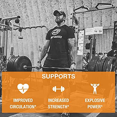 Honey Badger Vegan Keto Pre Workout and Hydration | Peach Mango | Natural Paleo Sugar Free Pump Energy Supplement Nootropics Amino Acids Nitric Oxide Sucralose Free + Non-Habit Forming | 30 Servings