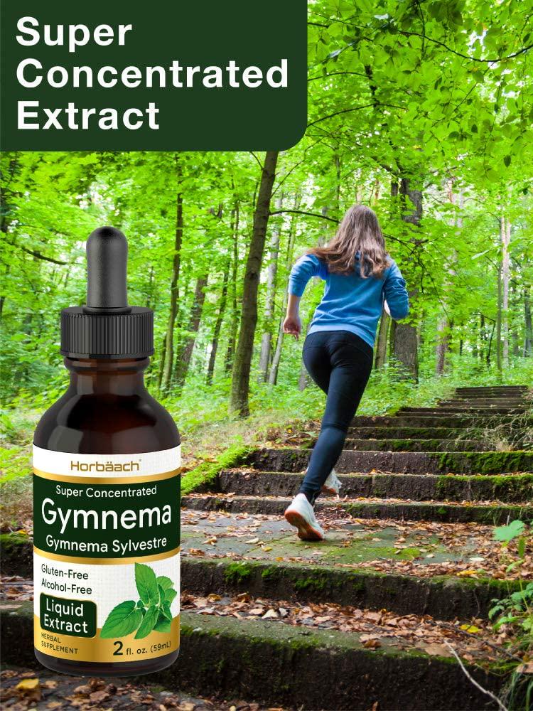 Horbaach Gymnema Sylvestre Liquid | 2 Oz | Alcohol Free | Super Concentrated | Vegetarian, Non-GMO, Gluten Free | Gymnema Leaf Extract