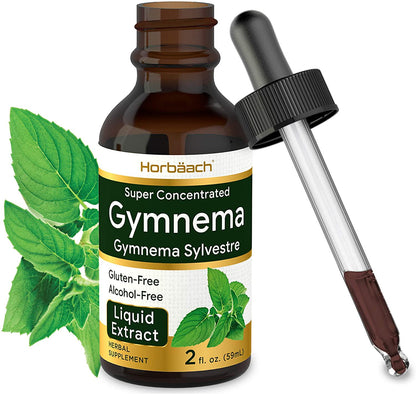 Horbaach Gymnema Sylvestre Liquid | 2 Oz | Alcohol Free | Super Concentrated | Vegetarian, Non-GMO, Gluten Free | Gymnema Leaf Extract