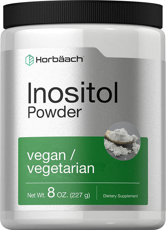 Horbaach Inositol Powder 8 oz | Vegan, Vegetarian Non-GMO, Gluten Free | 100% Pure Inositol Supplement