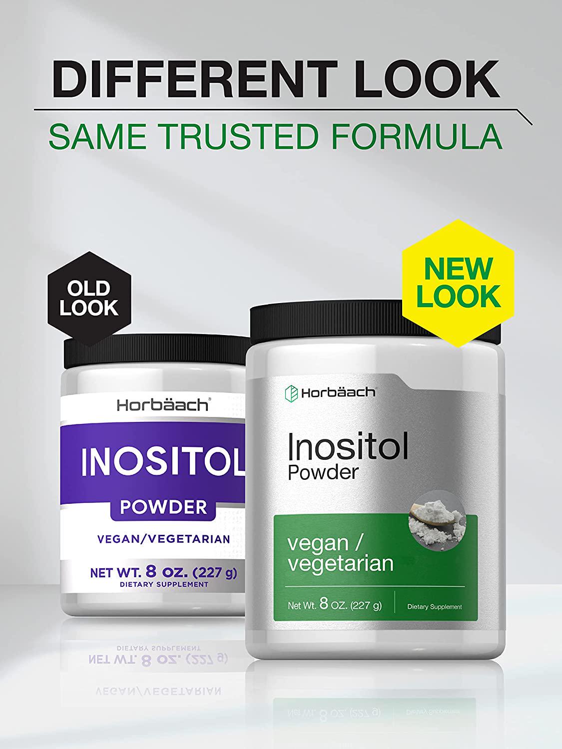 Horbaach Inositol Powder 8 oz | Vegan, Vegetarian Non-GMO, Gluten Free | 100% Pure Inositol Supplement