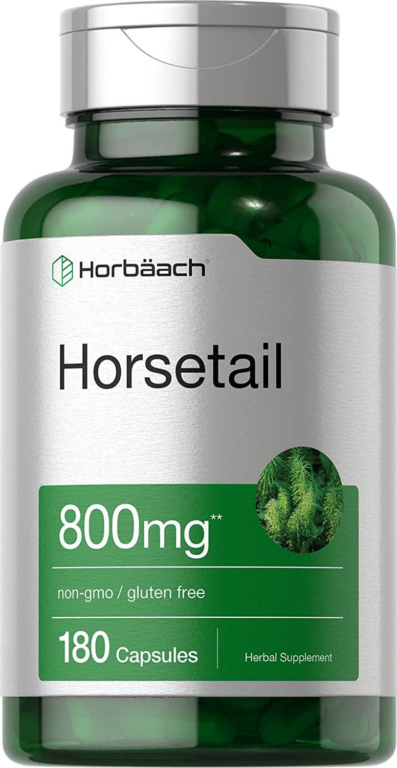 Horsetail Capsules 800mg | 180 Count | Non-GMO, Gluten Free Herb Supplement | by Horbaach