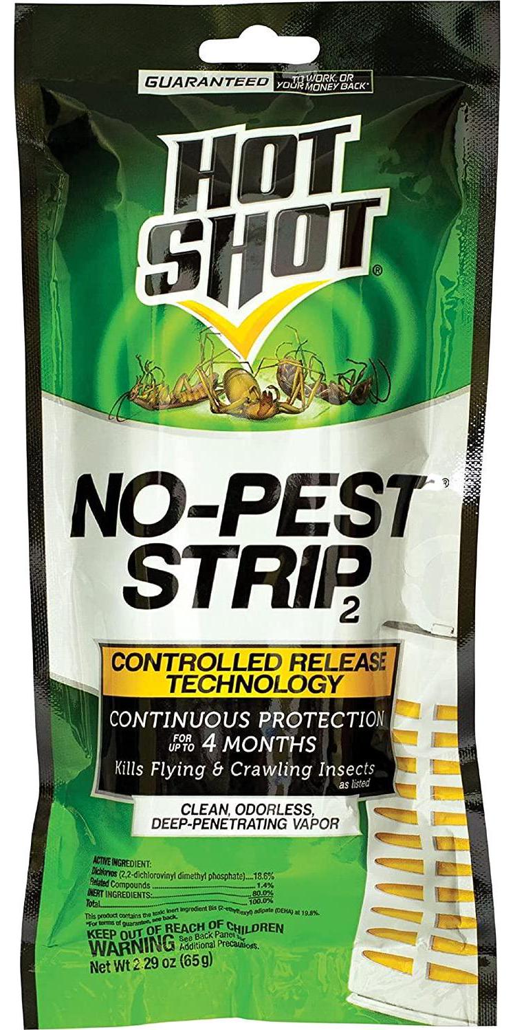 Hot Shot No-Pest Strip 2, Controlled Release Technology Kills Flying and Crawling Insects 2.29 Ounce
