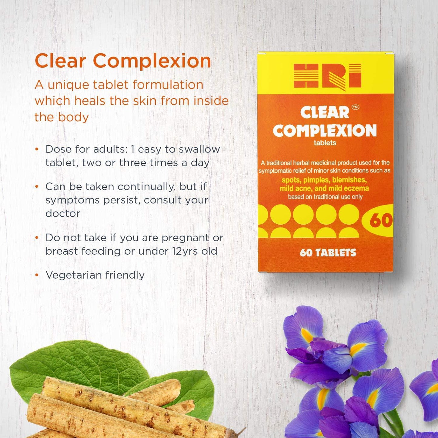 Hri Clear Complexion tablets (60 tablets)