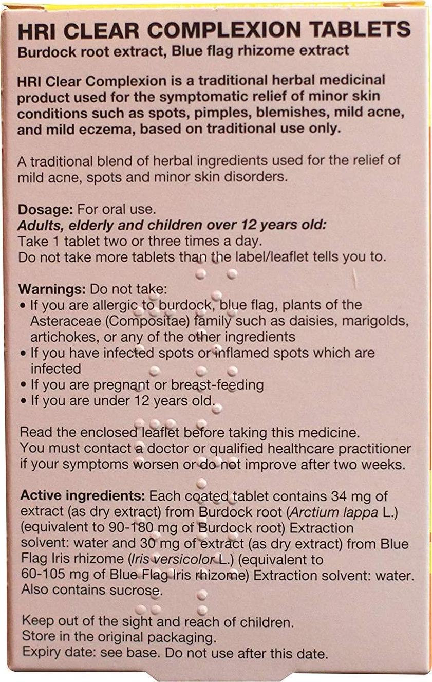 Hri Clear Complexion tablets (60 tablets)