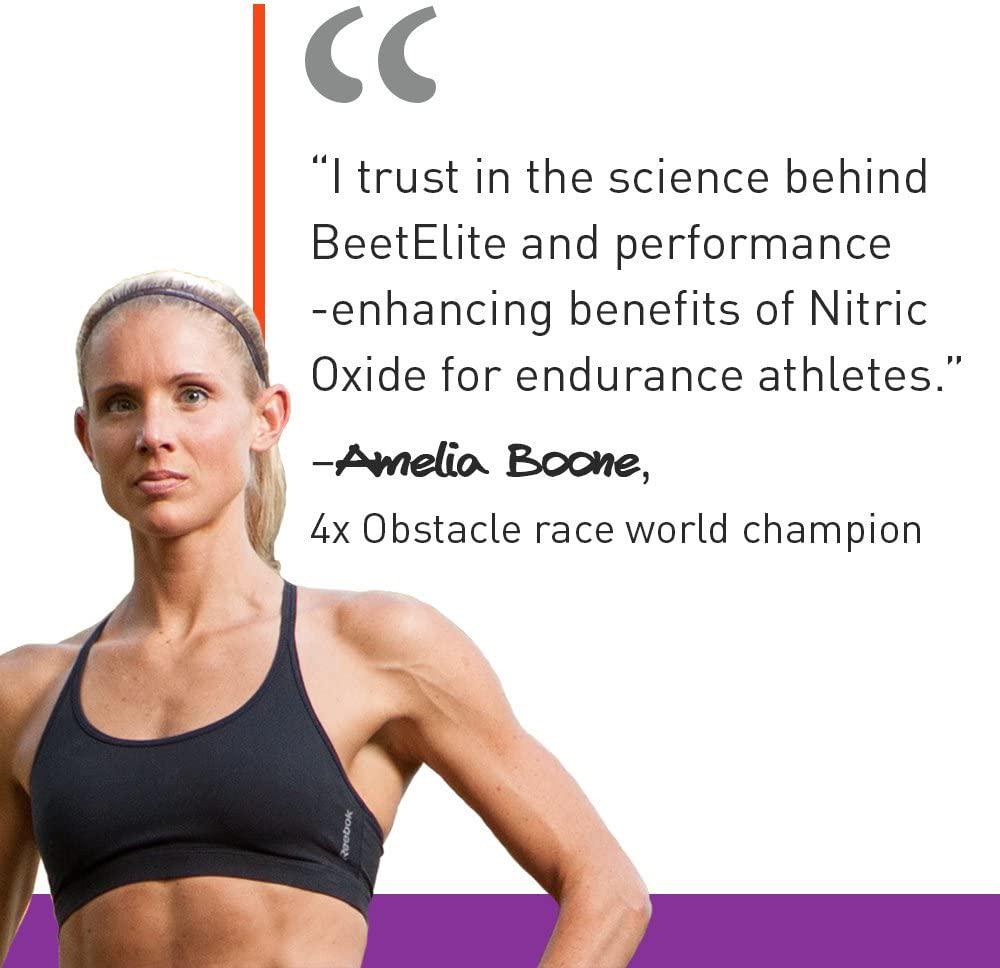 HumanN BeetElite Superfood Concentrated Beet Powder Nitric Oxide Boosting Athletic Endurance Supplement (Black Cherry Flavor, 0.35-Ounce, 10 Packets)