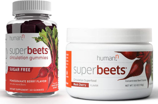 HumanN SuperBeets Circulation Gummies and SuperBeets Black Cherry Powder