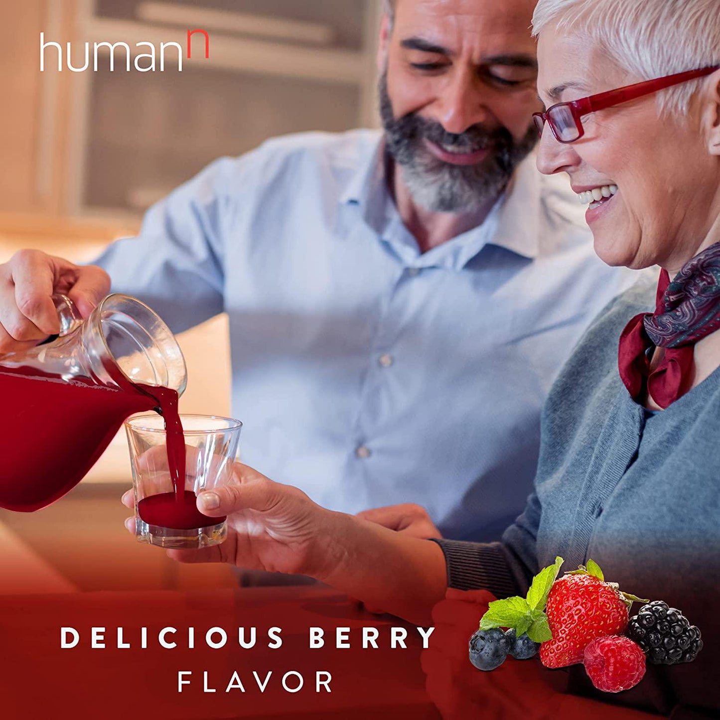 HumanN SuperBeets Energy Plus with Grape Seed Extract | Concentrated Non-GMO Beetroot Supplement with Green Tea Extract, 80mg Caffeine per Serving, Vitamin C, Natural Berry Flavor, 5.87oz