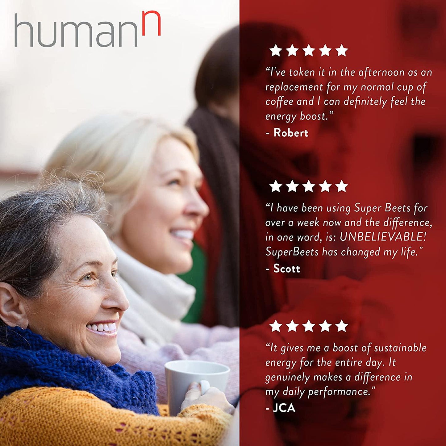 HumanN SuperBeets Energy Plus with Grape Seed Extract | Concentrated Non-GMO Beetroot Supplement with Green Tea Extract, 80mg Caffeine per Serving, Vitamin C, Natural Berry Flavor, 5.87oz