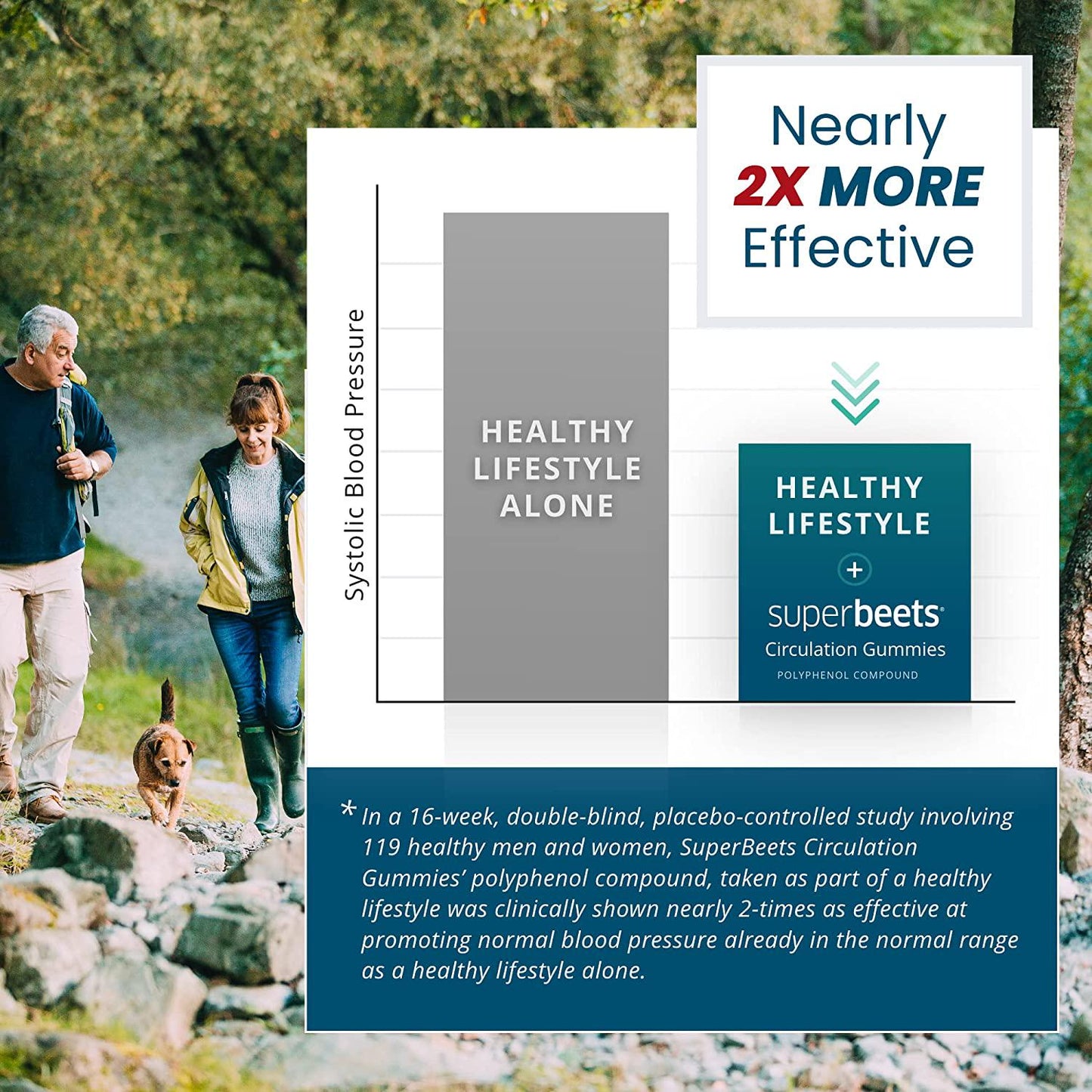 HumanN SuperBeets Sugar-Free Nitric Oxide Circulation Gummies - Daily Blood Pressure Support for Heart Health - Grape Seed Extract and Non-GMO Beet Energy Gummies - Pomegranate Berry Flavor, 60 Count