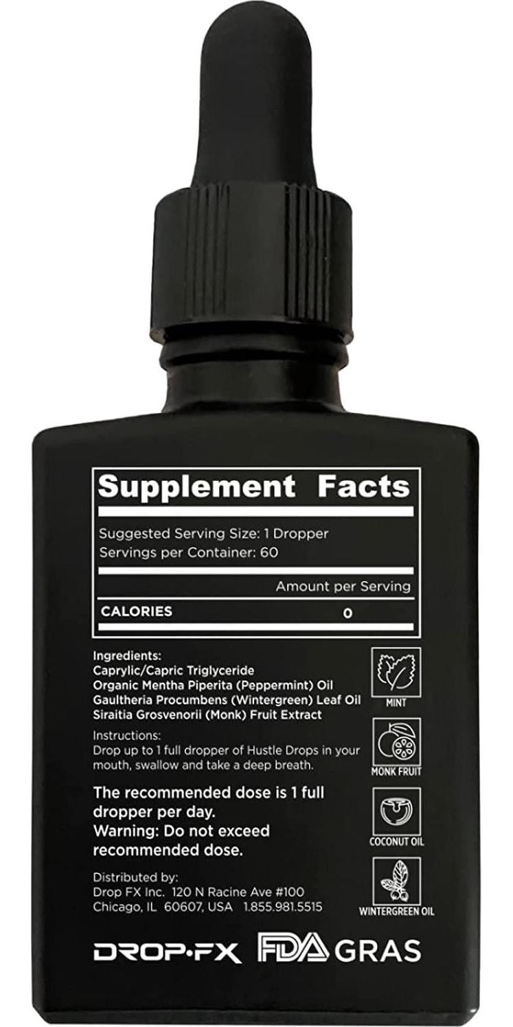 Hustle Drops - Natural Athletic Performance Booster/Pre-Workout/Respiratory Performance Booster