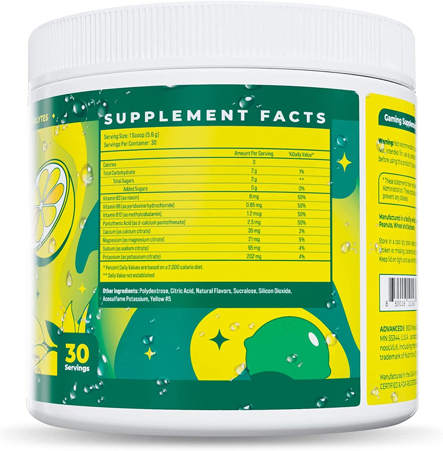 Hydration by ADVANCED | High-Performance Electrolyte Drink Mix with B Vitamins for All-Day Hydration | Caffeine Free, Zero Calories, Sugar Free, and Keto Friendly | (40 Servings, Lemonade)