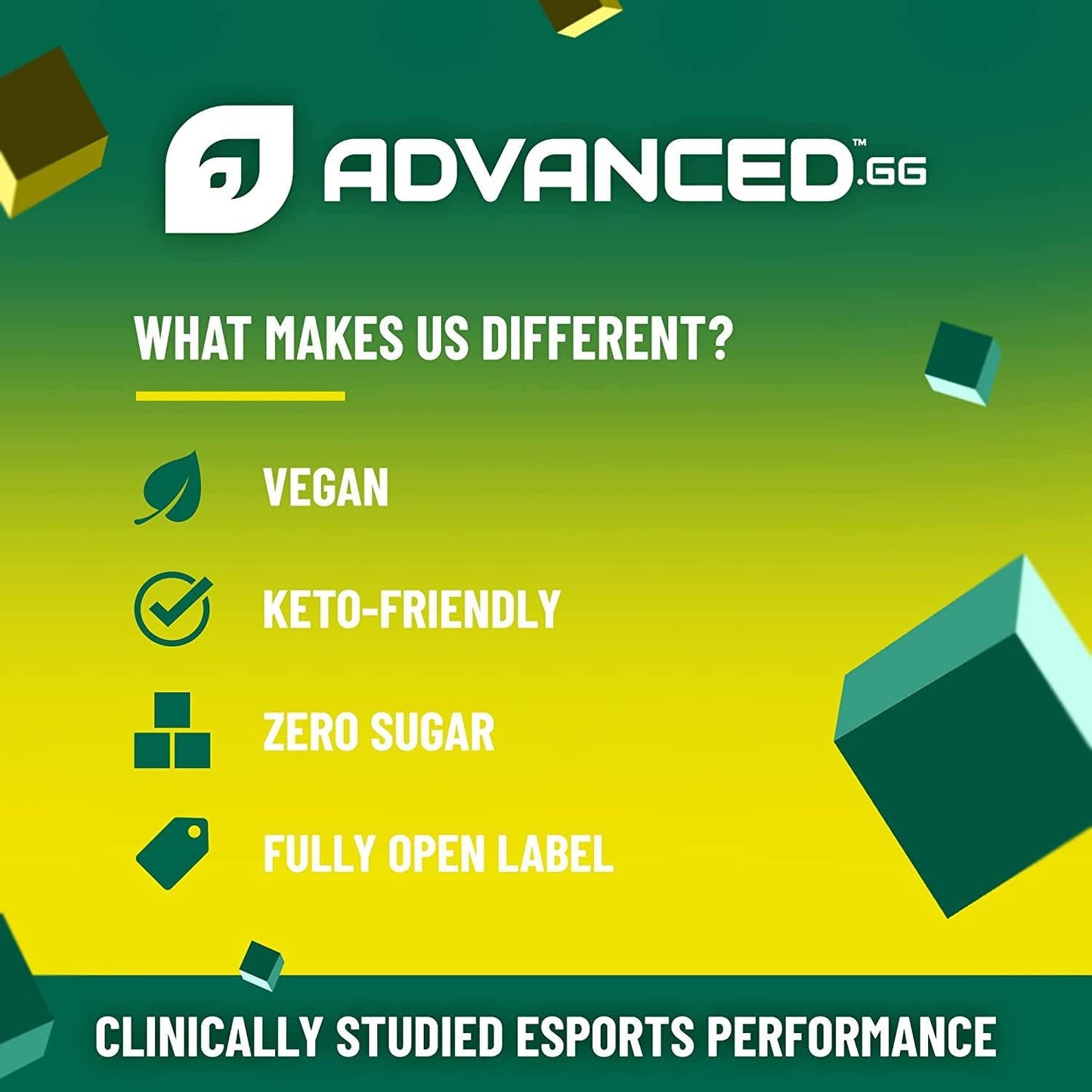 Hydration by ADVANCED | High-Performance Electrolyte Drink Mix with B Vitamins for All-Day Hydration | Caffeine Free, Zero Calories, Sugar Free, and Keto Friendly | (40 Servings, Lemonade)