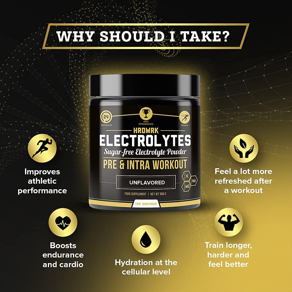 Hydrolyte - 100 Servings Sugar Free Electrolyte Powder with Magnesium, Potassium and Sodium - Boost Endurance and Reduce Fatigue with This Electrolyte Supplement - Maximum Hydration - Keto Friendly