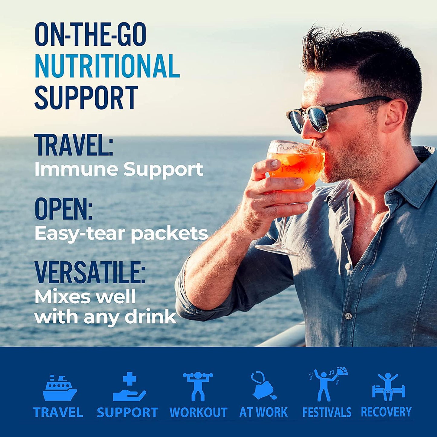 Hydronique Hydration Packets Sugar Free | Low Sodium Electrolytes Powder | Travel, Rehydration, Immunity | Vitamins, Minerals, Antioxidants | Elderberry Flavor (30 Packs)