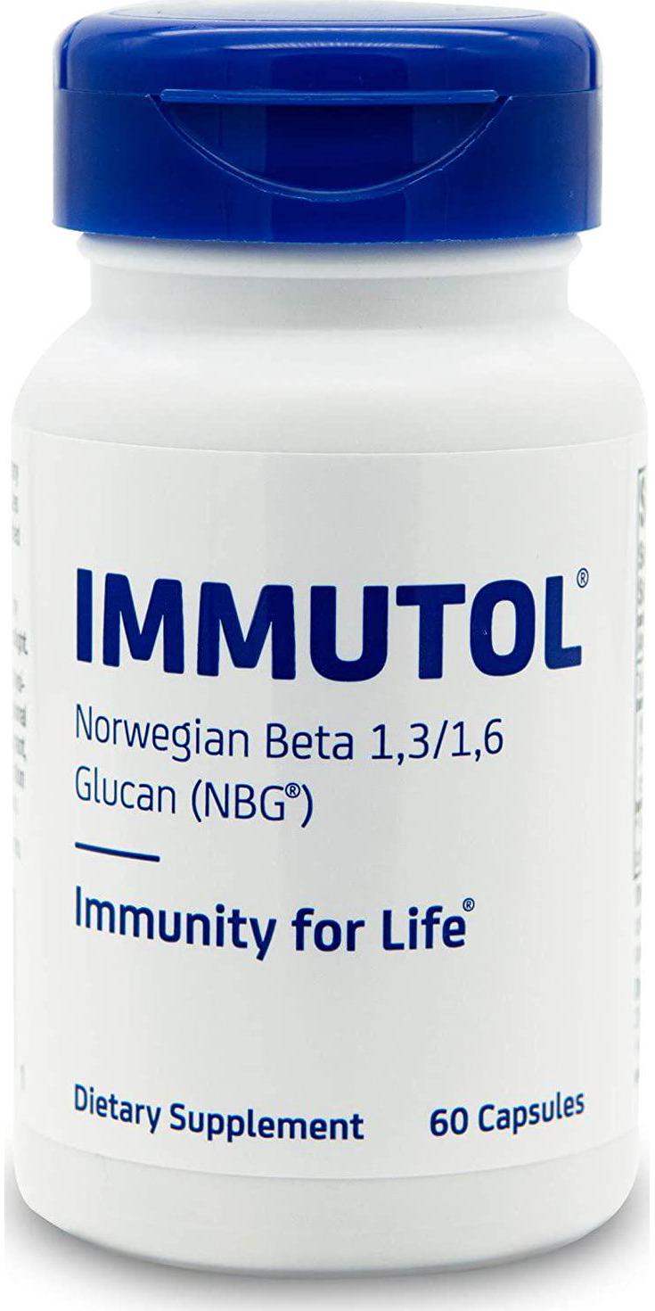 IMMUTOL (750mg Norwegian Beta 1,3/1,6 Glucan) for Optimal Immune System Support Daily, 60 Capsules…