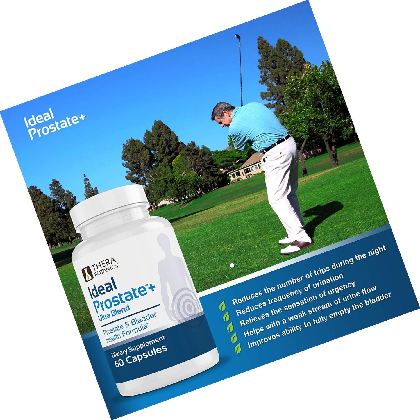 Ideal Prostate Plus Ultra Support Supplement Powerful Prostate Supplement for Men Natural Prostate Relief with Saw Palmetto, Beta Sitosterol, Lycopene, Zinc, Horsetail and Vitamin D3 60 Capsules