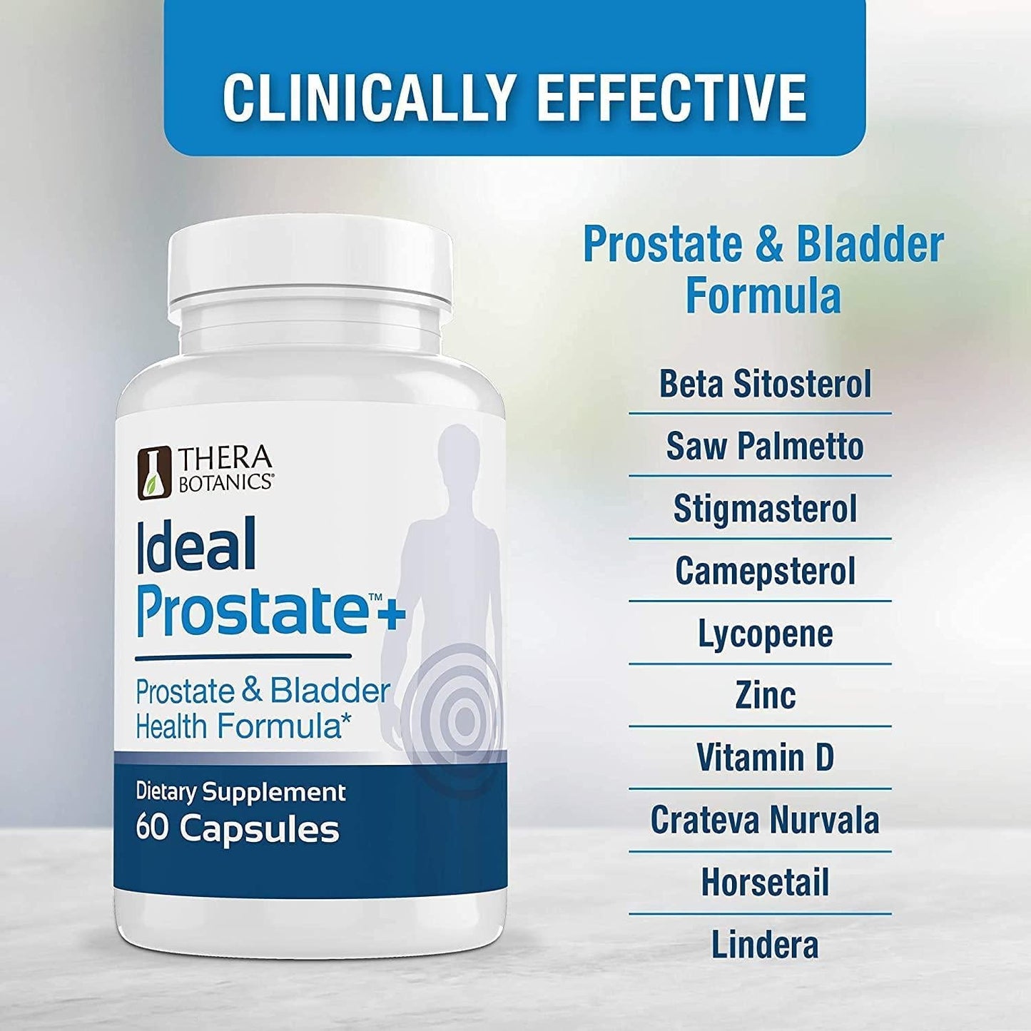 Ideal Prostate - Powerful Prostate Supplement for Men Natural Prostate Relief with Saw Palmetto, Beta Sitosterol, Lycopene, Zinc, Horsetail and Vitamin D3 60 Capsules