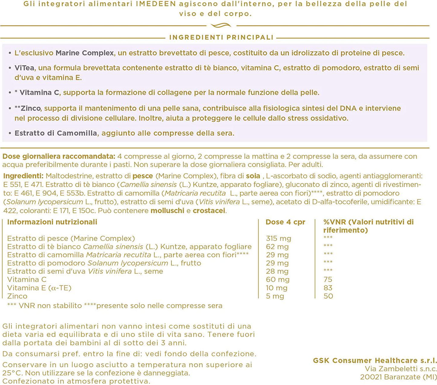 Imedeen Prime Renewal Skin Collagen Formula for 50 Plus Skincare Beauty Supplement, 120 Count