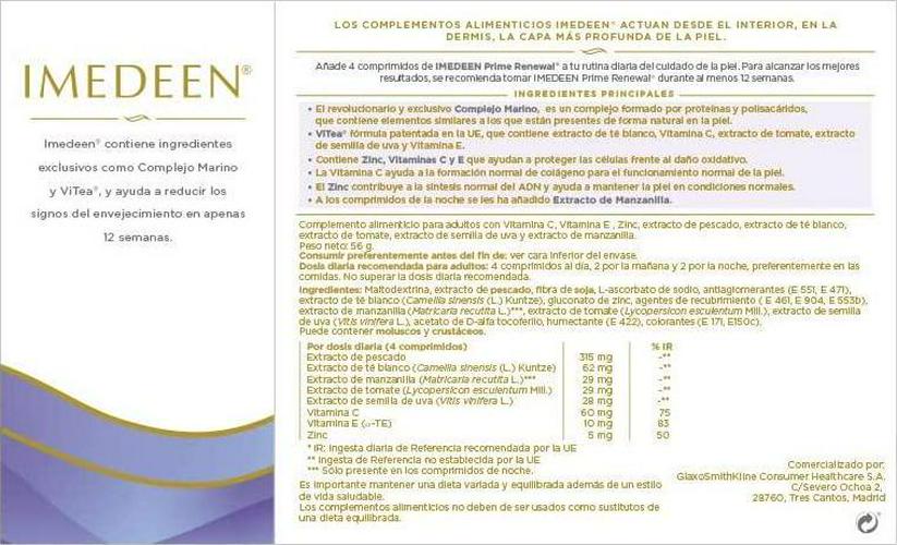 Imedeen Prime Renewal Skin Collagen Formula for 50 Plus Skincare Beauty Supplement, 120 Count