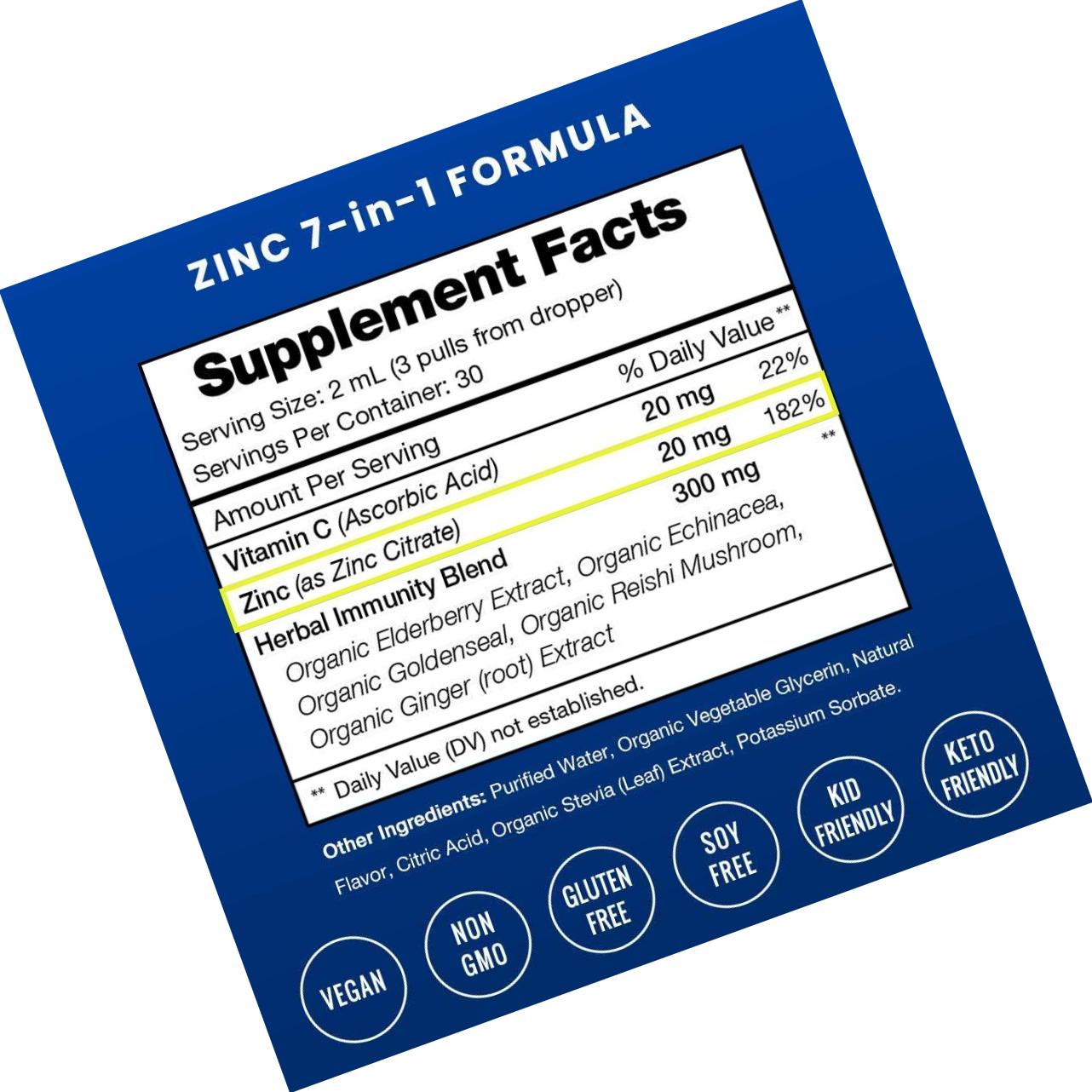 Immune Boost Organic Drops Liquid Health Supplement - Powerful Immune System Support with Vitamin C, Zinc, Elderberry, Echinacea, Ginger and Reishi Mushroom - Vitamin and Herb Defense Booster - 2oz Berry