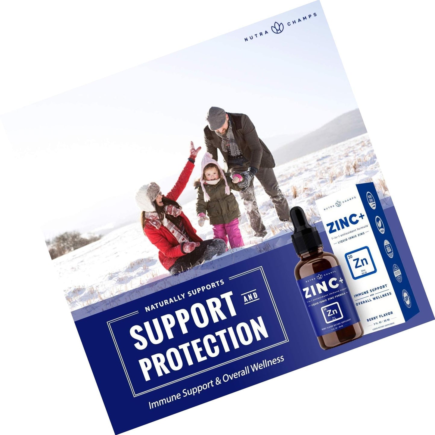 Immune Boost Organic Drops Liquid Health Supplement - Powerful Immune System Support with Vitamin C, Zinc, Elderberry, Echinacea, Ginger and Reishi Mushroom - Vitamin and Herb Defense Booster - 2oz Berry