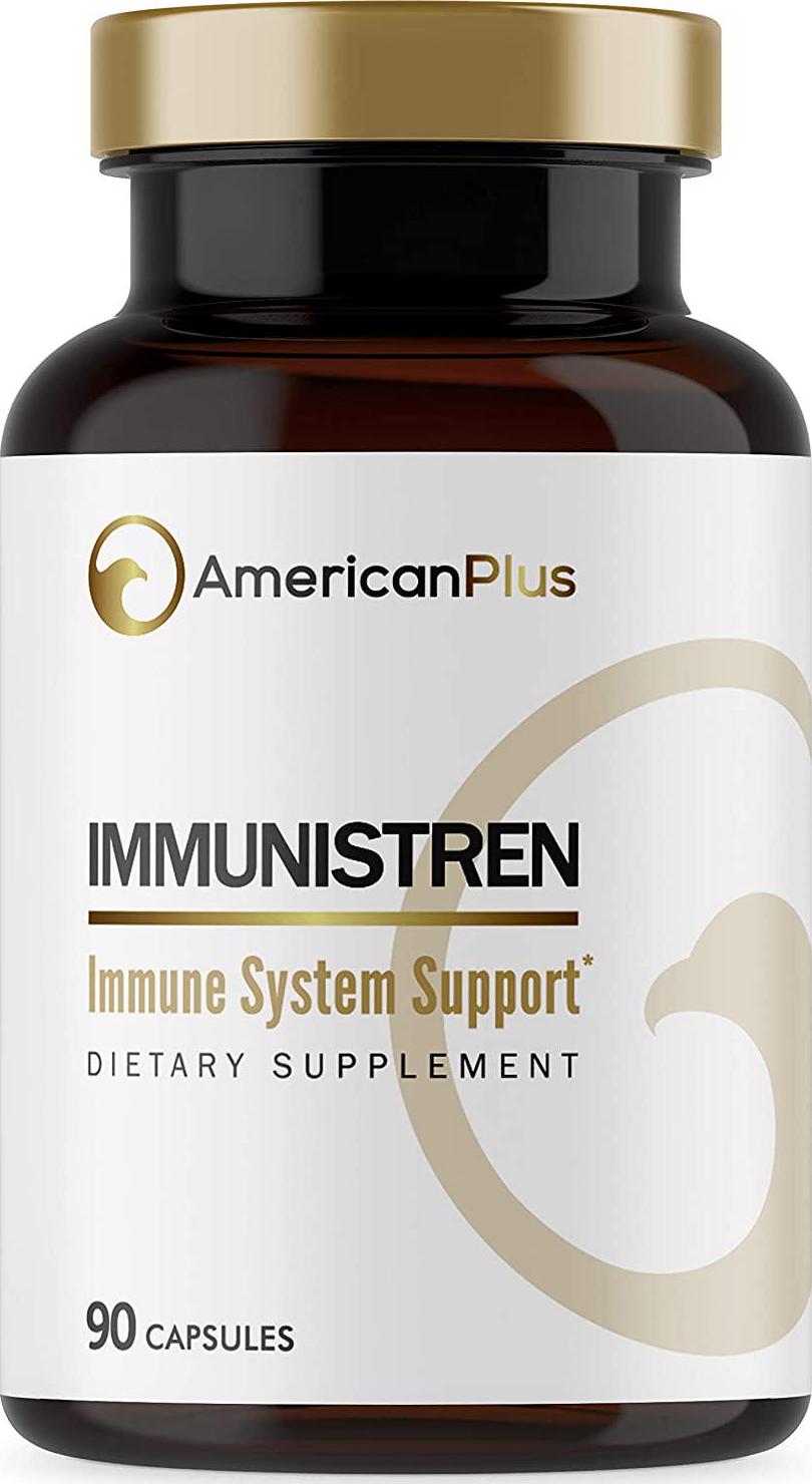 Immunistren Immune System Vitamins for Adults: Vitamin C and Zinc, Vitamin D, Sambucol Black Elderberry, Beta Glucan - Powerful Blend of Vitamins for Immune System Support; 90 Veg Capsules