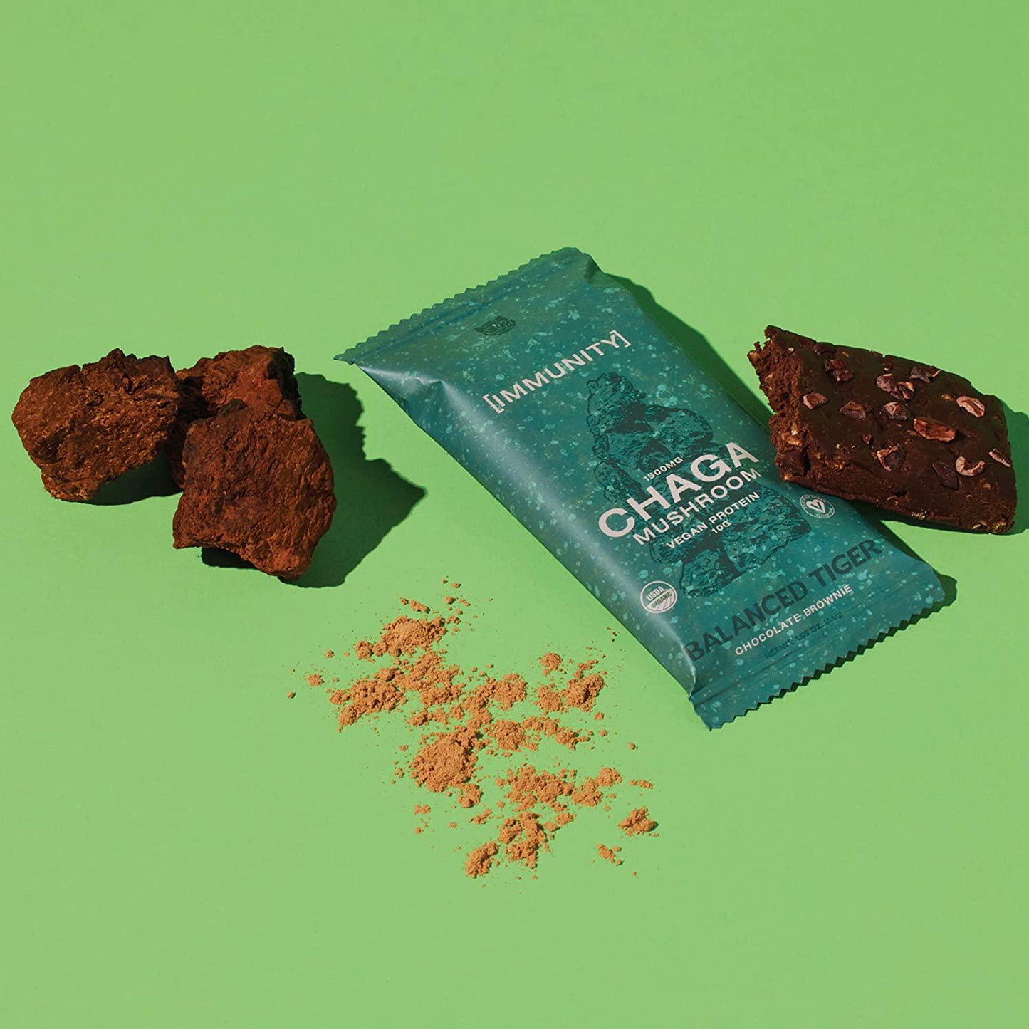 Immunity Bundle - Functional Mushroom Protein Bars | Full Dose (1500mg) of Chaga or Reishi in Each Bar | Organic, Non-GMO, Vegan, Gluten-Free, High Protein, Low Sugar | 2 Boxes of 12