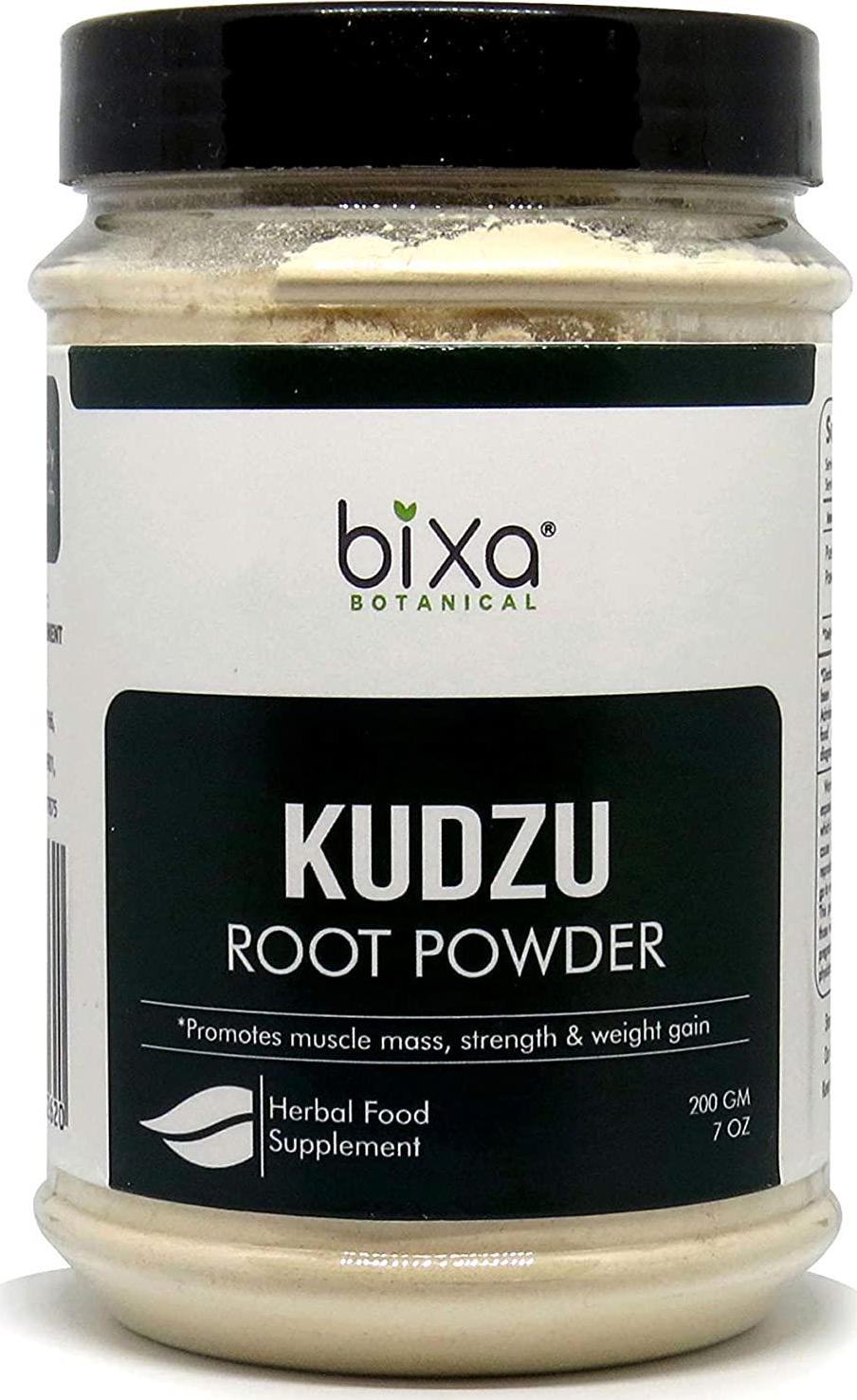 Indian Kudzu Root Powder (Pueraria tuberosa/Vidarikand), Promotes Muscle Mass, Strength and Weight gain by Bixa Botanical - 7 Oz (200g)