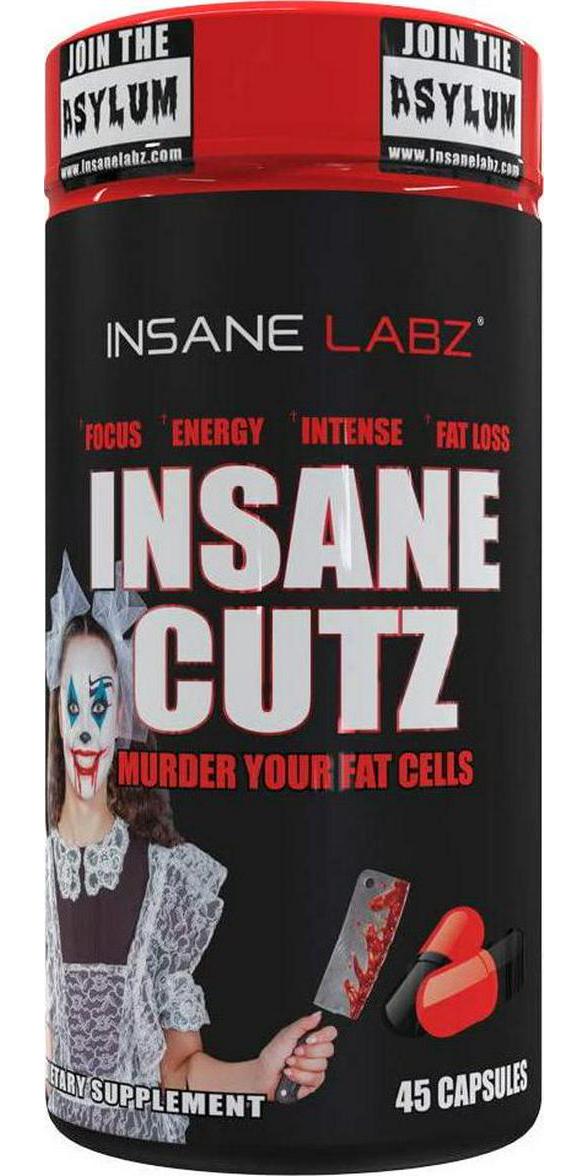Insane Labz Insane Cutz Intense Fat Burner for Men and Women, Thermogenic Weight Loss Supplement with Dandelion Root Extract Fueled by AMPiberry, Appetite Suppressant - 45 Daily Srvgs (45 Capsules)