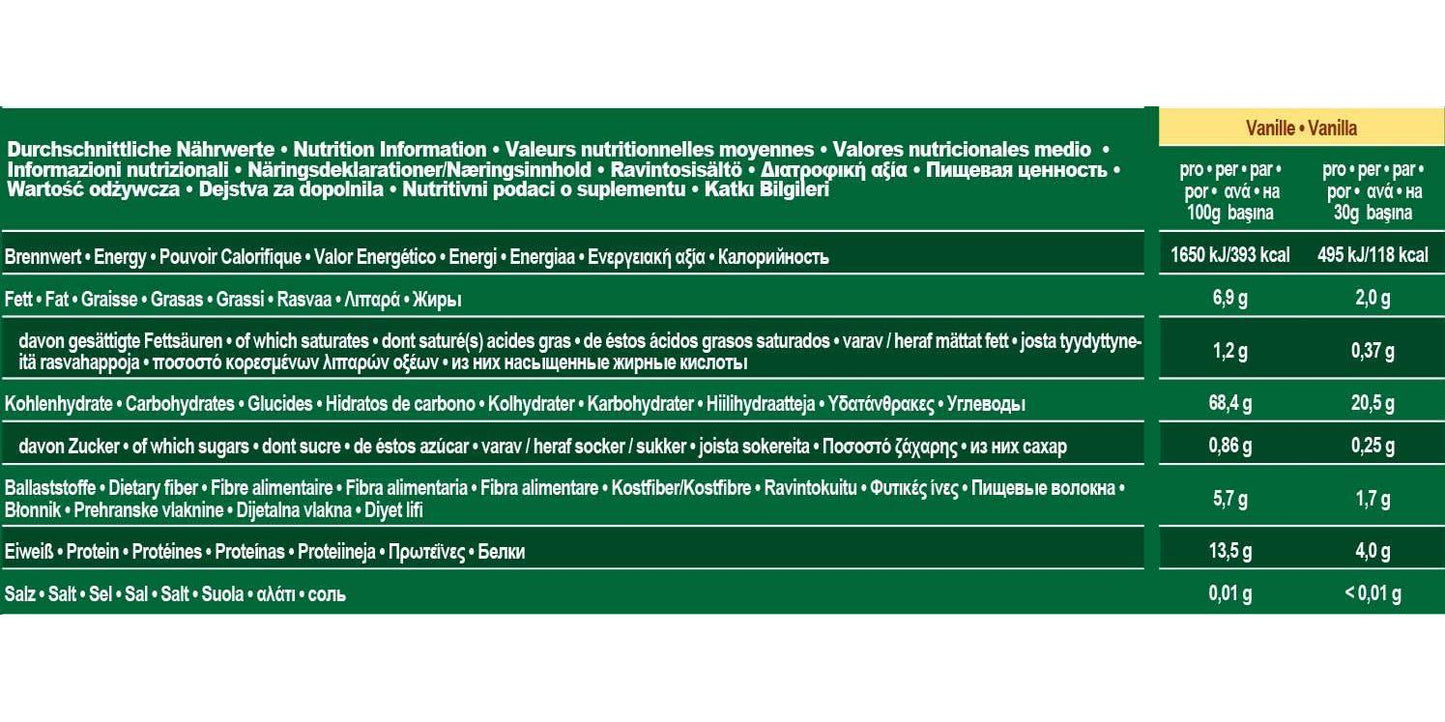 Instant Oats Water-Soluble Premium Oatmeal, Vanilla