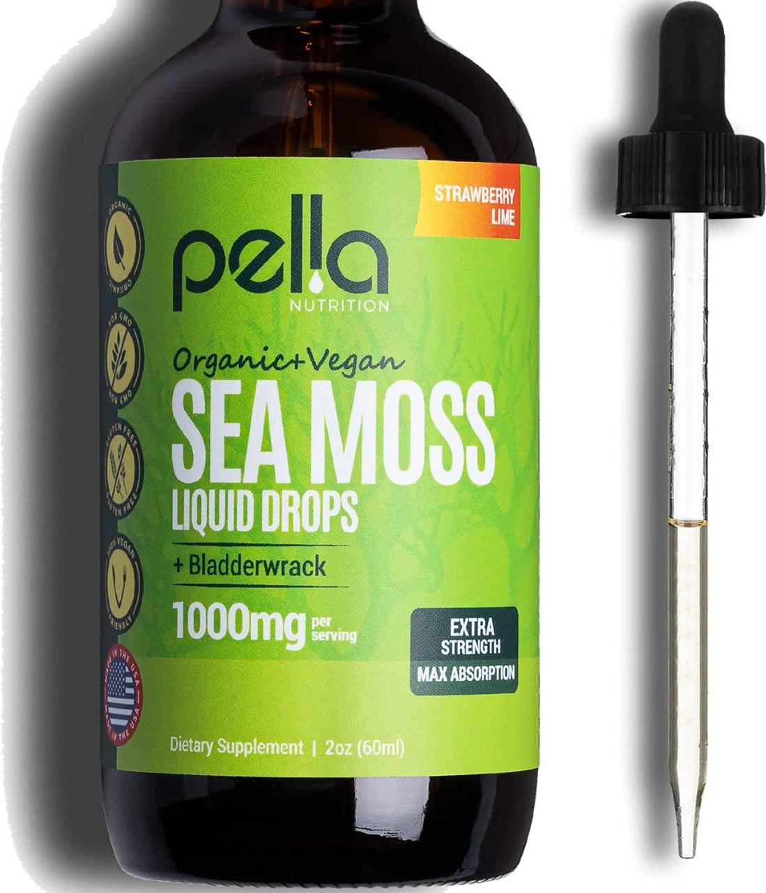 Irish Sea Moss Raw Organic Tincture, 2 fl. oz, Natural Liquid Sublingual Drops and Advanced Superfood, Immunity Booster with Joint, Digestion, and Thyroid Support