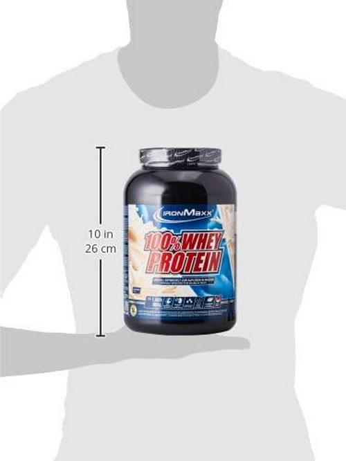 IronMaxx 100% Whey Protein Powder, White Almond