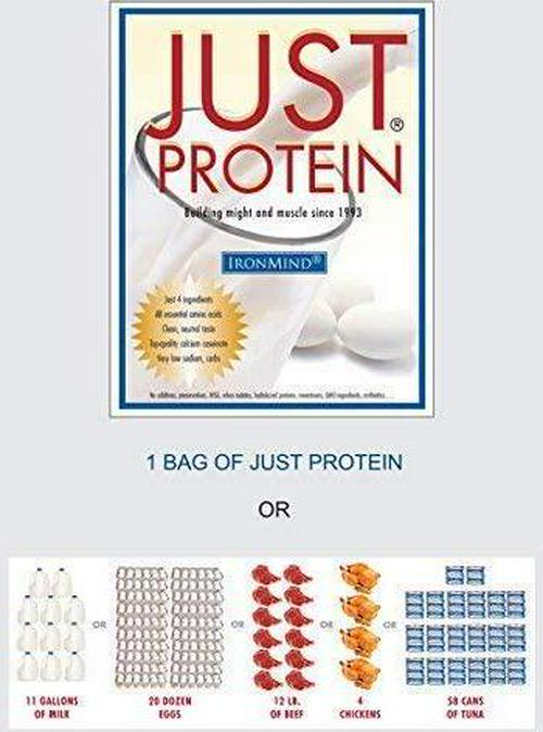 IronMind Just Protein 5 Pound Classic Milk and Egg Supplement Powder, Vanilla, Non-GMO, No Additives 18g Protein, 80 Servings
