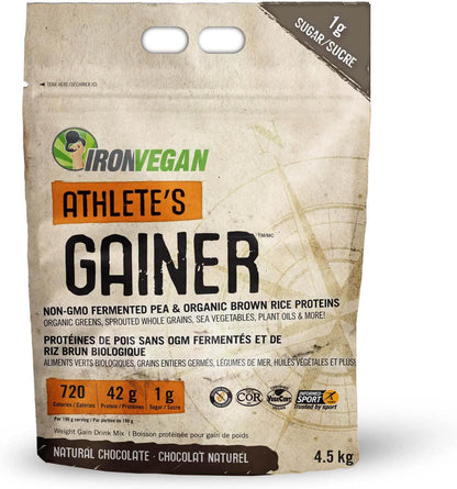 Iron Vegan Athlete&#039;s Gainer Chocolate, 10 lbs