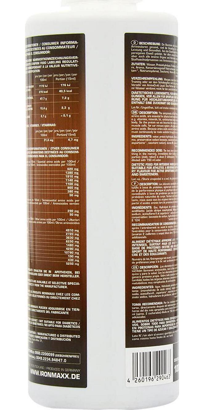 Ironmaxx 1000ml Amino Craft Cherry Liquid