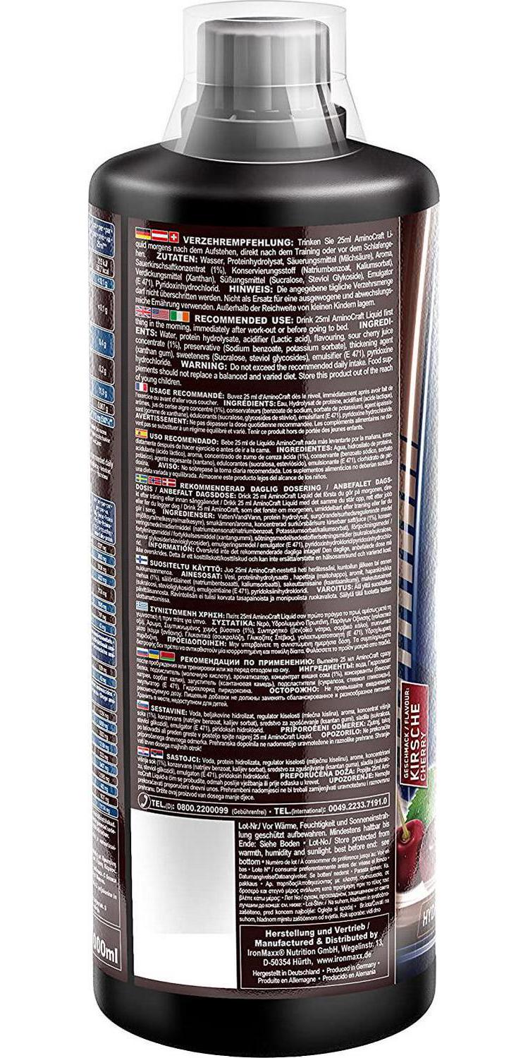 Ironmaxx 1000ml Amino Craft Cherry Liquid