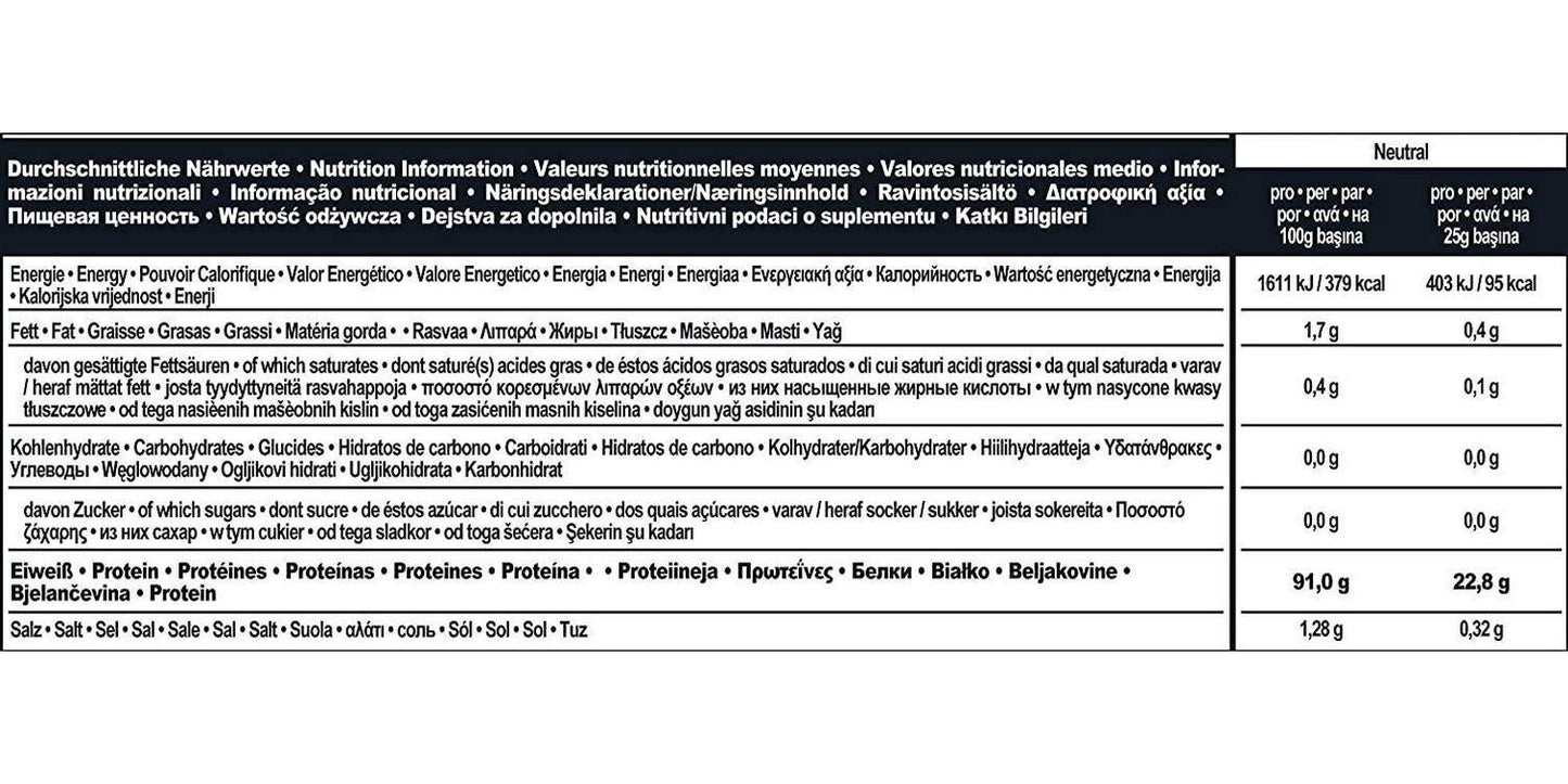 Ironmaxx 100% Whey Isolate Zero Neutral Powder - Multicoloured, 2000 g