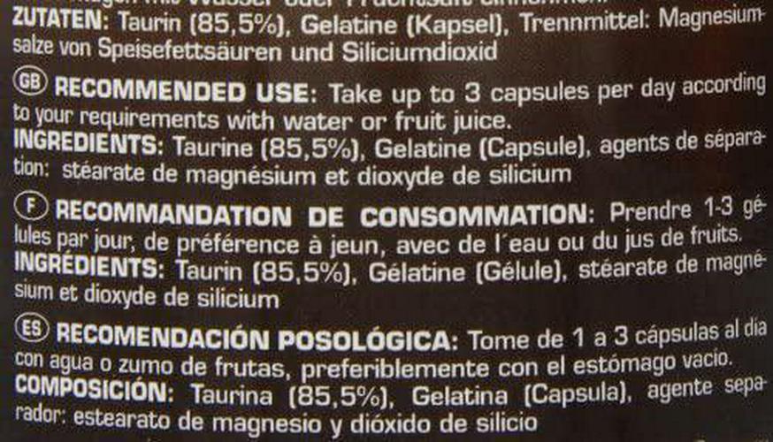 Ironmaxx 1052,5 mg Taurin Capsules - Pack of 130 Capsules